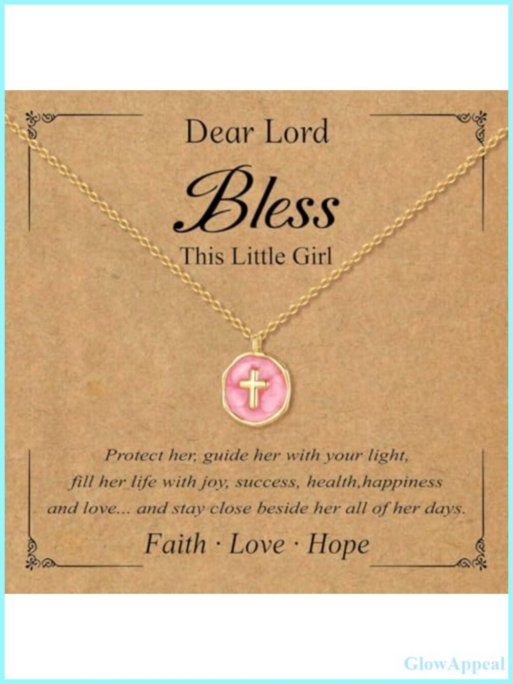 Mini Cross Necklace Gold Plated Enamel Pendant Christian Gift